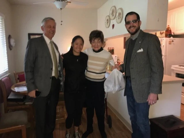 Randall Stone participating in a Chico Meals on Wheels home-delivery visit in 2019