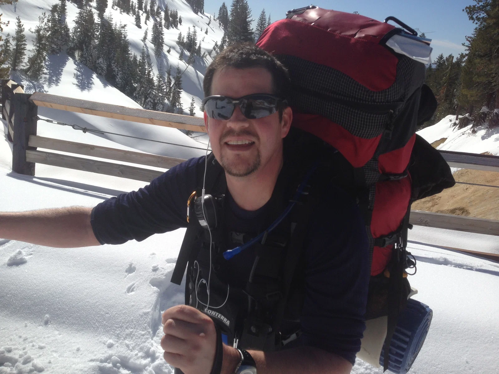 Randall Stone in deep winter snow